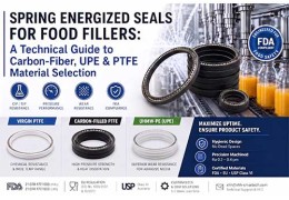Spring Energized Seals for Food Fillers: A Technical Guide to Carbon-Fiber, UPE & PTFE Material Selection